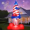 4th of July Inflatables 8 FT Large Rocket Outdoor Decorations with Built-in LEDs, Patriotic Memorial Independence Day Blow Up Inflatable for Parade Indoor Party Porch Lawn Garden Yard Decor